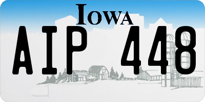 IA license plate AIP448