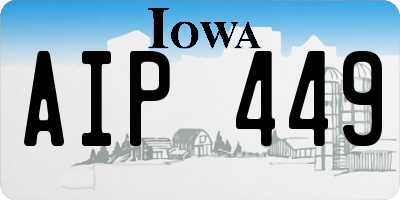 IA license plate AIP449