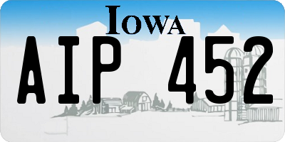 IA license plate AIP452