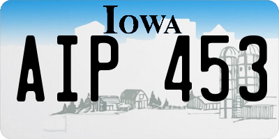 IA license plate AIP453