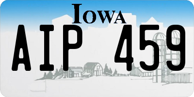 IA license plate AIP459
