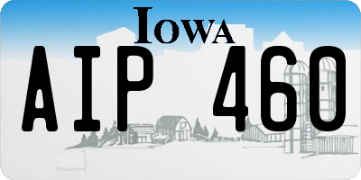 IA license plate AIP460