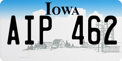 IA license plate AIP462