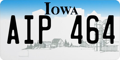 IA license plate AIP464