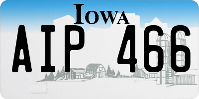 IA license plate AIP466