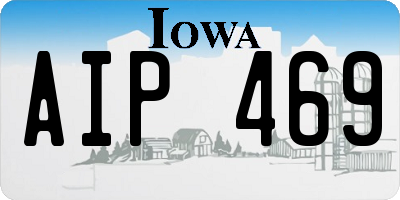 IA license plate AIP469