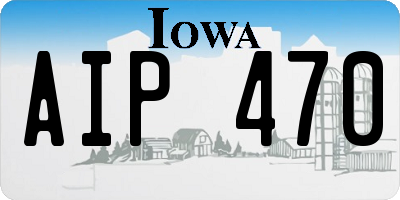 IA license plate AIP470