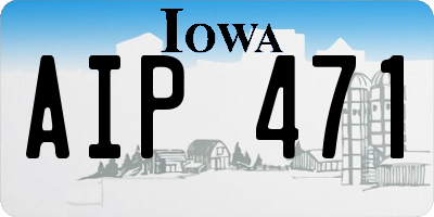 IA license plate AIP471