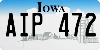 IA license plate AIP472
