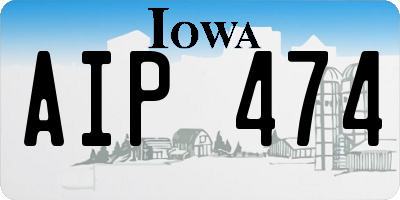 IA license plate AIP474