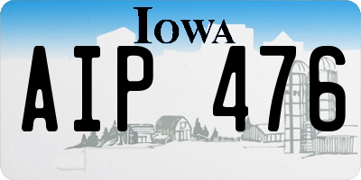 IA license plate AIP476