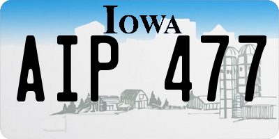 IA license plate AIP477