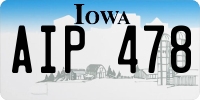 IA license plate AIP478