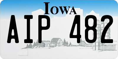 IA license plate AIP482