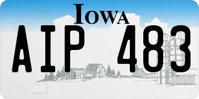 IA license plate AIP483
