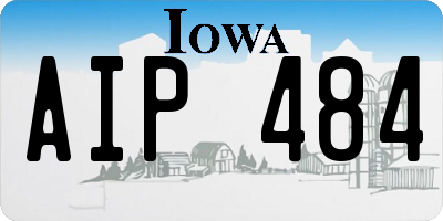 IA license plate AIP484