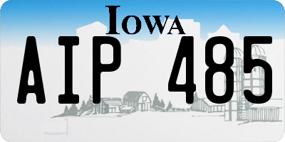 IA license plate AIP485