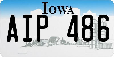 IA license plate AIP486