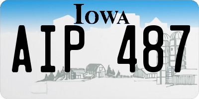 IA license plate AIP487