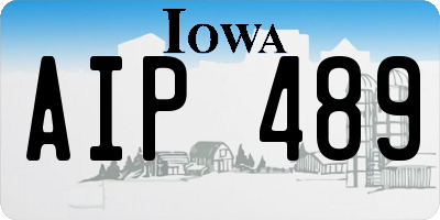 IA license plate AIP489