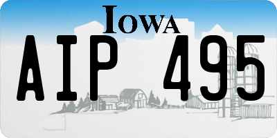 IA license plate AIP495