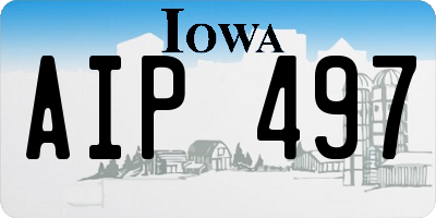 IA license plate AIP497