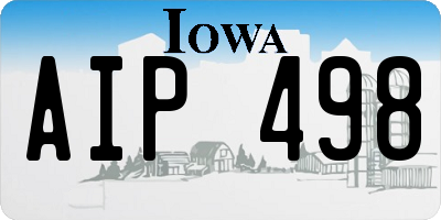 IA license plate AIP498