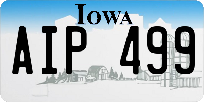 IA license plate AIP499