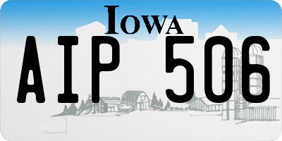 IA license plate AIP506
