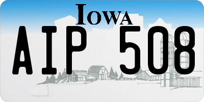 IA license plate AIP508