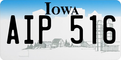 IA license plate AIP516