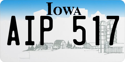 IA license plate AIP517