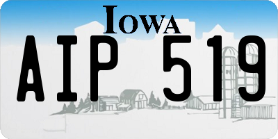 IA license plate AIP519