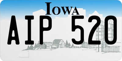 IA license plate AIP520