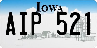 IA license plate AIP521