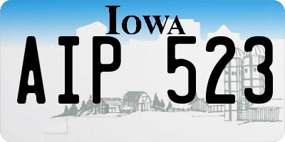 IA license plate AIP523