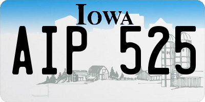 IA license plate AIP525