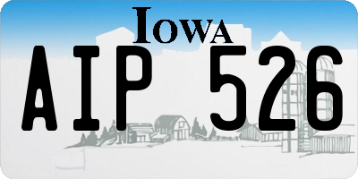 IA license plate AIP526