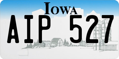 IA license plate AIP527