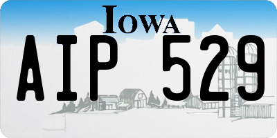 IA license plate AIP529