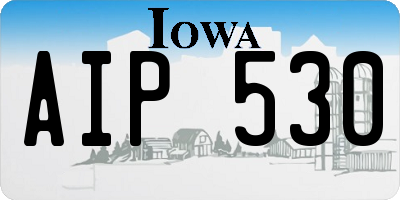 IA license plate AIP530