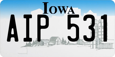 IA license plate AIP531