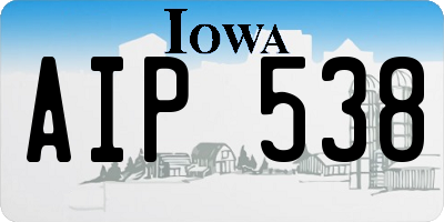 IA license plate AIP538