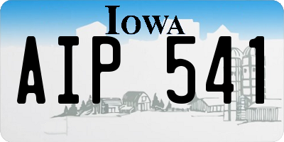 IA license plate AIP541