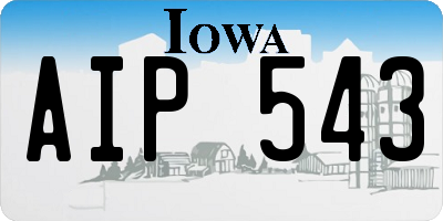 IA license plate AIP543