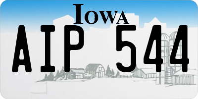 IA license plate AIP544