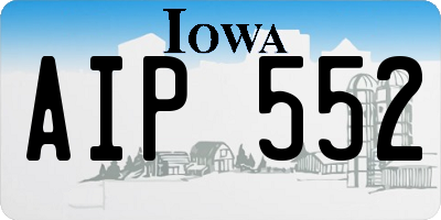 IA license plate AIP552