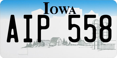 IA license plate AIP558