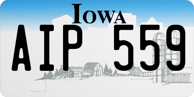 IA license plate AIP559