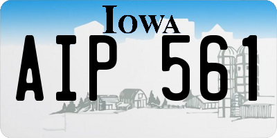 IA license plate AIP561